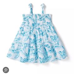 Nwt. Our Palm Leaf Print Dress Adds Breezy Style To Any Occasion With Its Stretch Smocked Bodice, Bow Straps And Ruffle Details. Pure Cotton Batiste Completes It's Beachy Vacation Vibe. Smoke Free Home. Bundle To Save. Will Ship Same Day. Summer Light Blue Cotton Smocked Dress, Blue Cotton Smocked Dress For Vacation, Light Blue Vacation Dress With Smocked Back, Blue Cotton Smocked Sundress, Light Blue Cotton Dress With Smocked Bodice, Cute Smock Dresses For Vacation, Cute Light Blue Dress With Smocked Back, Light Blue Cotton Smocked Dress, Cute Blue Smocked Dress