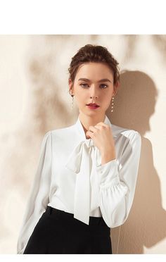 Ruffle Button-up Chiffon Long Sleeve Blouse Necktie and button-up Flap Collar Long sleeves; button cuffs. Structured shoulders. Chiffon Imported Chiffon Long Sleeve Blouse, Chiffon Shirt Blouse, Chiffon Long Sleeve, Chiffon Shirt, Retro Outfits, Necktie, A A, Neck Tie, Sleeve Blouse