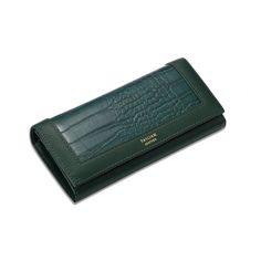 Buy Green Croc Printed Long Wallet Fashion Wallet with Button Worldwide Free shipping and return, color: Green , material: Faux Leather Leather Wallet Pattern, Women's Wallets, Vintage Clutch, Croc Print, Luxury Wallet, Wallet Pattern, Ladies Clutch, Wallet Organization, Leather Bag Women