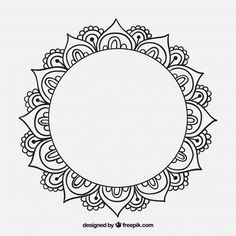 a circular design with black and white lines in the shape of an ornament