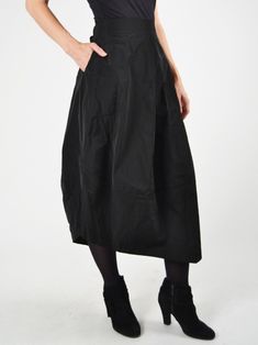 Van Gogh Skirt by Sun Kim at Hello Boutique Asymmetrical Workwear Skirt With Side Pockets, Asymmetrical Work Skirt With Side Pockets, Workwear Asymmetrical Skirt With Side Pockets, Asymmetrical Cargo Skirt For Workwear, Workwear Full Skirt With Elastic Waistband, Workwear Asymmetrical Skirt With Pleated Waist, Asymmetrical Pleated Waist Skirt For Work, Spring Relaxed Skirt Bottoms With Side Pockets, Asymmetrical Skirt With Pockets For Work