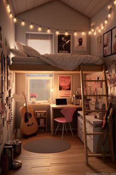 Cosy bedroom with a touch of refinement. Cabin Bed Bedroom Ideas, Loft Beds Ideas, Converted Loft Bedroom, Tomboy Bedroom Ideas, Teen Loft Bedroom Ideas, Teen Loft Bedrooms, Cozy Loft Bed, Square Bedroom Ideas, Girls Loft Bedroom