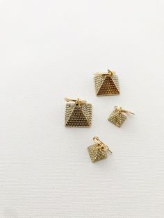 Beautiful 3D brass pyramids on gold-filled hoops. •Small Pyramid 0.55”•Large Pyramid 0.90” *Lightweight & perfect for daily wear, brass symbols will require occasional polishing. Packaged for gift giving. *Sold individually. Pyramid Of The Sun, Egyptian Earrings, Crystal Quartz Earrings, Conch Jewelry, Frog Jewelry, Simple Hoop Earrings, Statement Hoop Earrings, Small Gold Hoops, Tiny Hoop Earrings