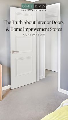 The Truth About Interior Doors and Big Box Home Improvement Stores Type Of Doors, Hidden Truth, Home Improvement Store, Types Of Doors, What It Takes, Dive In, You Really