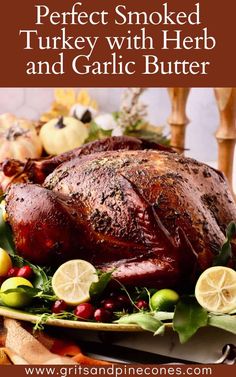 thanksgiving turkey with herb and garlic butter