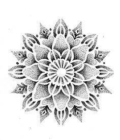 a black and white drawing of a flower