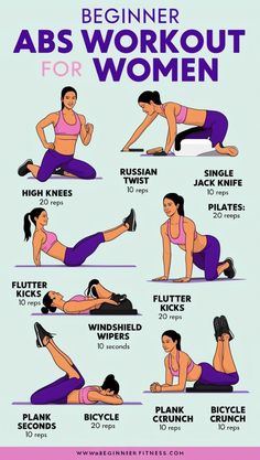 a woman doing the abs workout for women