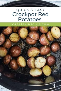 the crockpot red potatoes are cooked in an air fryer