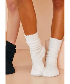 Knee high ribbed socks. Comes in Winter White and Black. Final Sale, No Return or Exchange. Imported 100% Polyester Machine wash cold White Thick Casual Socks, Casual Thick White Socks, Soft White Knee-high Socks For Winter, Super Soft Winter Socks, Trendy Thick Warm Socks, Super Soft Solid Winter Socks, Soft Trendy Socks For Fall, Trendy Soft Socks For Fall, Casual Super Soft Knee-high Socks For Winter