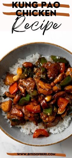 a white bowl filled with rice and meat