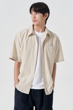 KOODING carries the latest 8seconds casual shirts. KOODING is the global leading shopping website in providing authentic Korean fashion, beauty and lifestyle items, including clothing, cosmetics, shoes, accessories, and bags in affordable, fast, easy, and safe way. Casual Beige Summer Shirt, Relaxed Fit Beige Cotton Shirt, Beige Relaxed Fit Shirt For Casual Gatherings, Beige Relaxed Fit Cotton Shirt, Beige Casual Short Sleeve Shirt, Beige Short Sleeve Casual Shirt, Casual Beige Shirt For Streetwear, Cream Cotton Shirt With Relaxed Fit, Beige Cotton Shirt For Streetwear