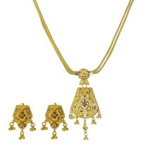 22K Yellow Gold Meenakari Necklace Set W/ Wheat Chains & Abstract Pendants - Virani Jewelers Celebration 22k Gold Temple Necklace With Meenakari, Luxury Gold Temple Necklace, Gold Bridal Necklace With Detachable Pendant As Gift, Luxury Gold Kundan Necklace With Intricate Design, Celebration Temple Necklace In 22k Gold With Meenakari, 22k Gold Meenakari Jewelry Sets For Celebration, Meenakari 22k Gold Jewelry Sets For Celebration, Luxury Yellow Gold Necklaces For Festive Occasions, 22k Yellow Gold Kundan Necklace With Meenakari