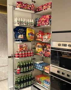 a refrigerator filled with lots of food and drinks