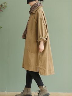 Description Product ID: TP2032688Material: Cotton, PolyesterPattern: Solid ColorSleeve: Long SleeveClosure Type: ButtonSeason: Spring, Autumn, WinterStyle: Casual, Fashion, SimpleOccasion: Daily, Vacation, Street Package included: 1* JacketSize Chart (Asian Size):Please allow 1-3 cm measured error. TagSize Chest Shoulder Front Length Back Length cm | inch cm | inch cm | inch cm | inch L 144cm | 56.6'' 37-41cm | 14.5''-16.1'' 96cm | 37.7'' 104cm | 40.9'' XL 150cm | 59.0'' 38-42cm | 14.9''-16.5'' Peterpan Collar, Wearing Hijab, Fur Sliders, Mode Kimono, High Design, Neue Outfits, Leather Flat Shoes, Higher Design, Patchwork Dress