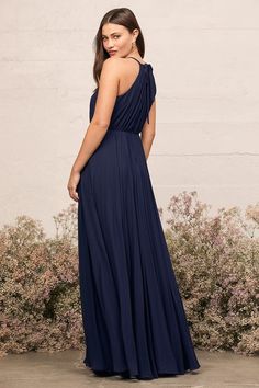 Stylish Bridesmaid Dresses | Shop Maid of Honor Dresses - Lulus Pleated Back Dress For Prom Season, Sleeveless Evening Dress With Pleated Back For Bridesmaid, Flowy Evening Dress With Ruched Back, Bridesmaid Dress With Pleated Bodice, Elegant Blue Bridesmaid Dress With Ruched Bodice, Maxi Dress With Pleated Back For Prom Season, Maxi Length Dress With Pleated Back For Prom, Flowy Chiffon Dress With Pleated Back, Blue Dress With Pleated Back And Fitted Bodice