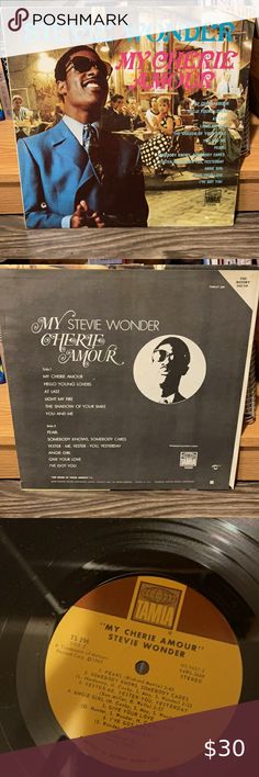 *3 for $18* Stevie Wonder My Cherie Amour Vinyl Record Album - 1969 VG Happy Songs, Happy Song, Vinyl Record Album, Stevie Wonder, Record Album, Collage Wall, A Collage