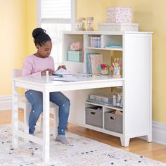 Wooden Cubby Storage, Computer Study Table, Desk Extension, Computer Study, Homeschool Room Design, Wooden Cubby, Desk Solutions, Childrens Desk, Homework Station