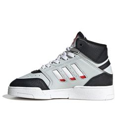 (PS) adidas Originals Drop Step EL Shoes 'Black /Grey White' HP7798 (SNKR/Skate/Casual/High Top) Casual Skate Shoes With Boost Midsole For Training, Adidas High-top Sneakers For Skateboarding With Round Toe, Adidas High-top Sneakers For Skateboarding, Adidas High-top Sneakers With Round Toe For Skateboarding, Gray Training Sneakers With Boost Midsole, Gray Basketball Shoes With Rubber Sole For Streetwear, Gray High-top Sneakers For Sports, Casual Mid-top Skate Shoes For Training, Gray Basketball Shoes With Rubber Sole