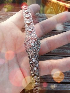 Rare, Unique, Absolutely Stunning Georgian /Edwardian Silver Rose Cut Diamond Approximately 3-3.50ct Bracelet... Length is 7.5 inches. Weight is 23 Grams. Perfect Pre Owned Condition. ONE OF A KIND, EXCLUSIVE, MUSEUM QUALITY... Diamonds are clean and sparkly...look Spectacular Elegant Rose Cut Diamond Bracelets For Formal Occasions, Formal Diamond Bracelet With Rose Cut Diamonds, Luxury Diamond Bracelet With Intricate Design, Elegant White Gold Bracelet With Rose Cut Diamonds, Classic Rose Cut Diamond Bracelets For Formal Occasions, Elegant Silver Diamond Bracelet With Rose Cut, Formal Rose Cut Diamond Bracelets, Elegant Rose Cut Diamond Bracelets For Anniversary, Elegant Anniversary Bracelets With Rose Cut Diamonds