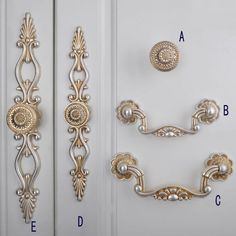 the door handles and knobs are all in different shapes, sizes, and colors