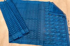 Bengal Traditional Soft Reshom Dhakai Jamdani in beautiful blue coliur . This gorgeous  saree depict the craftsmanship of Bengal weavers .  Saree is 5.5 Mt. Without blouse piece but can customise your choice of blouse material .  Fall and picot complimentary .    Please leave your phone no and email id while booking for shipping purpose. Feel free to contact me on my Whatsapp number ( to get just leave a message ) . Gorgeous Saree, Mail Id, Dhakai Jamdani Saree, Yellow Saree, How To Look Rich, Jamdani Saree, Email Id, Shades Of Gold, Blouse Material