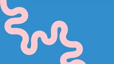 a pink snake is on a blue background