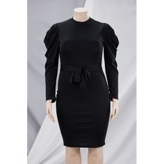 Look and feel beautiful in this Plus Size Puff-Sleeve Casual Belted Midi Dress! Its adjustable belted waist creates a flattering silhouette, with stylish puff sleeves that add an eye-catching touch. Show off your curves in this midi dress and turn heads wherever you go. Decoration Length Knee-Length Style Casual , Brief Fabric Type Blended fabrics Material Polyester , Lanon Neckline Round Pattern Type Solid Season Spring / Autumn Silhouette Sheath Sleeve Length Full Belted Puff Sleeve Midi Dress For Work, Belted Midi Puff Sleeve Dress For Work, Belted Puff Sleeve Dress For Work, Chic Belted Dresses With Puff Sleeves, Fitted Mini Dress With Belt For Fall, Workwear Belted Puff Sleeve Dress, Fitted Belted Puff Sleeve Dress For Work, Chic Belted Puff Sleeve Dress For Work, Fitted Workwear Puff Sleeve Dress With Belt