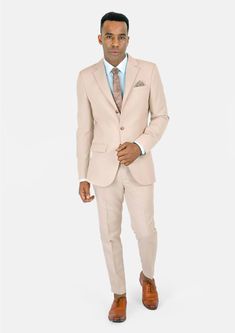 Make an impression in this custom-made Prince Champagne Cotton Suit. Crafted from a soft yet durable champagne cotton, this sophisticated suit will help you look and feel confident while exuding a polished, stylish air. Stand out in any setting with this fancy, chic suit. Beige Business Casual Suits, Beige Formal Suits, Elegant Beige Groom Suit, Fitted Beige Suit For Business Casual, Elegant Beige Suits In Suiting Fabric, Fitted Beige Suit For Formal Occasions, Elegant Beige Suits For Groom, Beige Fitted Suit For Formal Occasions, Fitted Beige Suits For Semi-formal Occasions