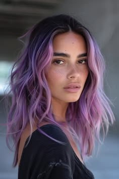 54+ Lovely Lavender Hair Ideas Blonde Hair With Purple Highlights, Pink And Lavender Hair, Lavender Hair Ideas, Blonde Hair With Purple, Hair With Purple Highlights, Purple Highlights Blonde Hair, Hair With Purple, Purple Hair Highlights, Perfect Blonde Hair