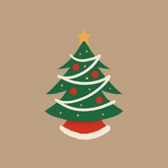 a christmas tree on a brown background