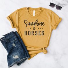 Horse Shirt Horse Gifts Sunshine & Horses Shirt Horse - Etsy Horse Shirt Ideas, Band Mom Shirts, Equestrian Shirt, Embroidered Shirts, Cricut Shirts, 2024 Christmas