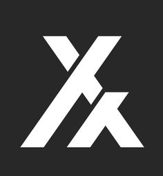 the letter k is made up of two white arrows on a black background, with one arrow