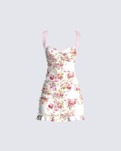 Benny Floral Print Mini Dress – FINESSE Finesse Clothing, Dress Png, Floral Print Mini Dress, Print Mini Dress, Pink Outfits, Fancy Outfits, Looks Style, Sheer Dress, Casual Style Outfits