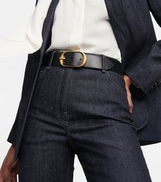 Designer Belts With Gold-tone Hardware For Business, Designer Business Belts With Gold-tone Hardware, Designer Belts With Gold-tone Hardware For Work, Luxury Belt With Rectangular Buckle, Designer Business Belts With Gold Buckle, Classic Gold-tone Belt Buckles For Workwear, Elegant Rectangular Belt Buckle For Workwear, Black Belt Buckles With Gold-tone Hardware For Work, Leather Belts With Gold-tone Rectangular Buckle