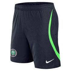 These Nigeria National Team 2022 Strike shorts offer an ideal means of expressing your club pride while brushing up on your skills for the pitch. Nike's Move To Zero journey ensures that these are made from recycled materials, so not only are they comfortable, but good for the future of the sport. Plus, the integrated Dri-FIT fabric technology works to keep you cool, which helps you make the most of your session. Officially licensed Dri-FIT technology wicks away moisture Machine wash Move To Zer Nike Green Moisture-wicking Shorts, Nike Green Training Shorts, Casual Team-colored Shorts For Team Events, Team-colored Training Shorts, Team-colored Training Bottoms Short, Casual Shorts For Team Events And Sports Season, Team Spirit Sports Shorts, Green Sportswear Shorts For Sports Season, Short Sports Bottoms With Team Logo