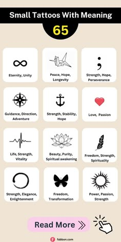 the different types of tattoos are shown in this graphic style, and it is also available for