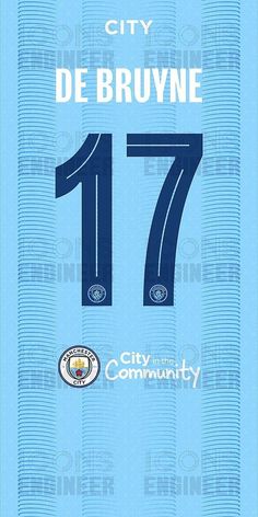 the back of a soccer jersey that says city de bruyne 17