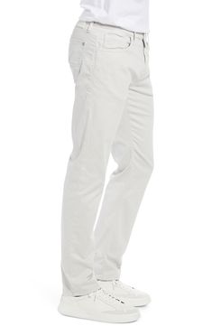 A foggy-white wash offers a fresh alternative to everyday denim in pants sporting five-pocket construction and an easy cut that fits straight down the legs. Style Name:Mavi Jeans Jake Classic Straight Leg Twill Pants. Style Number: 6208143. Casual White Straight Fit Bottoms, Casual White Straight Leg Chinos, White Straight Fit Bottoms With Tapered Leg, White Chinos With Straight Hem For Spring, Casual White Straight Fit Pants, Casual Spring Chinos With Standard Cut, White Cotton Straight Pants, White Bottoms With Straight Hem For Everyday, Everyday White Bottoms With Straight Hem