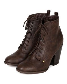 Our made-to-order customer provided this style. Lace Ankle Boots, How To Make Brown, Lace Up Ankle Boots, 4 Inch Heels, Handmade Shoes, Heeled Ankle Boots, Vintage Brown, Brown Boots, Leather And Lace