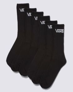 The 6-Pack Classic Crew Sock features jacquard Vans logo above the ankle.75% Cotton, 12% Nylon, 9% Polyester, 3% Elastodiene, 1% Elastane fabricCrew sockJacquard Vans® logo6-pack | Vans Classic Crew Socks 6-Pack Men's 6.5-9 Plaid Stockings, Vans Logo, Platform Mary Janes, Sweatpants Shorts, Crew Sock, Snowboard Boots, Holiday Trends, Vans Classic, 6 Packs