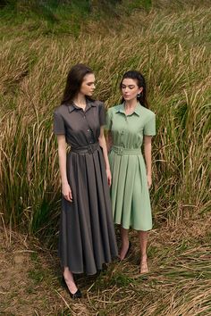 Women's Josie Shirt Pleated Cotton Polyester Knee-length Dress S/M/L Avocado Green MEAN BLVD Semi-formal Spring Dress With Fitted Waist, Classic Short Sleeve Belted Dress, Classic Belted Dress With Short Sleeves, Formal Short Sleeve Belted Dress For Summer, Green Semi-formal Summer Dress, Classic Dress With Fitted Waist And Short Sleeves, Classic Fitted Belted Dress For Daywear, Formal Summer Belted Dress With Short Sleeves, Summer Formal Belted Dress With Short Sleeves