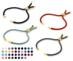 Half-finished Cord Bracelet With Sliding Slider Stopper Beads,Adjustable Connector for diy Jewelry Making Findings 10Pcs ♨Material：Nickel Free Brass Plated & Milan Cord �♨Size：11CM ♨Quantity：10PCS/Pack ♨Color：Silver / Gold / Rose Gold / Black ♨Usage：Beads for Earring / Bracelet / Necklace ♨Great for jewelry making! It is a perfect gift for you or for someone you love ♨If you want to place more quantity and colors please leave me a message! ♨If you have any question, please contact us.Many tha Teacher Breakfast, Bead Stopper, Leather Cord Bracelets, Jewelry Connectors, Jewelry Making Kit, Head Jewelry, Cufflinks Wedding, Cord Bracelet, Pin Jewelry