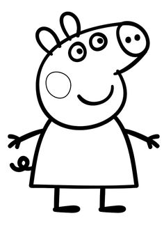 peppa pig coloring page with the words peppo pig in black and white letters