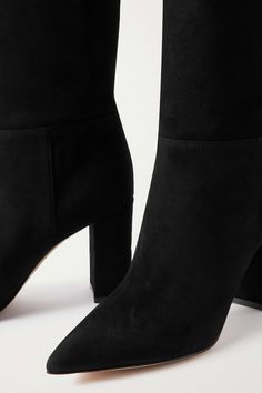 Rossi Shoes, Italian Craftsmanship, Chunky Block Heels, Shoes Boots Ankle, Suede Ankle Boots, Black Ankle Boots, Gianvito Rossi, Net A Porter, Women Collection