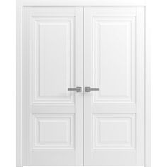 an open white door on a white background