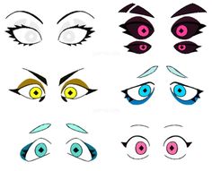 an image of eyes with different shapes and colors