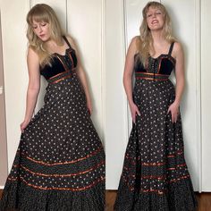 Vintage 1970's "Gunne Sax by Jessica McClintock" Black (Poppy Print) Maxi Dress Vintage size 9 (Comparable to modern women's size 4) Bust: 16" Waist: 14" Pit to waist: 6.5" Shoulder to hem: 58" Pit to hem: 49" Measurements above are taken of the garment lying flat. For the bust and waist measurement, please double to compare to your own body's measurements. Remember to allow some ease for fit. Great condition. The brand tag has been slashed but remains intact.  Vintage is rarely perfect and some small flaws may go unnoticed, however we promise to include every detail of a garment as accurately as possible. We strive to be open and honest about the condition of our items.  Colors may vary on different computer screens. All items are vintage and have been worn and loved. The buyer is respons