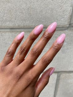 Pink Clean Nails, Pink Almond Nails Black Women, Rainbow Tip Almond Nails, Almond Nails Jelly Pink, Translucent Pink Acrylic Nails, Babydoll Pink Nails, Translucent Pink Nails Almond, Sheer Pink Almond Nails, Pink Lilac Nails