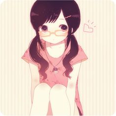 Girl With Glasses, Arte 8 Bits, Image Chat, Girls With Glasses, Cute Anime Pics, Pretty Art, Anime Chibi, Anime Style