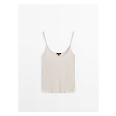 Strappy cotton top with gathered hem Chic Cotton Tops With Ruffles, Chic Cotton Ruffle Tops, Chic Cotton Tops For Loungewear, Trendy Camisole Tops For Everyday, Trendy Everyday Camisole Tops, Casual Cotton Top For Daywear, Fitted Top For Summer Daywear, Fitted Tops For Summer Daywear, Chic Fitted Top For Daywear